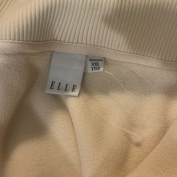 XXL ELLE 1/4 Zip Women’s Cream Fleece Pullover - Picture 5 of 8
